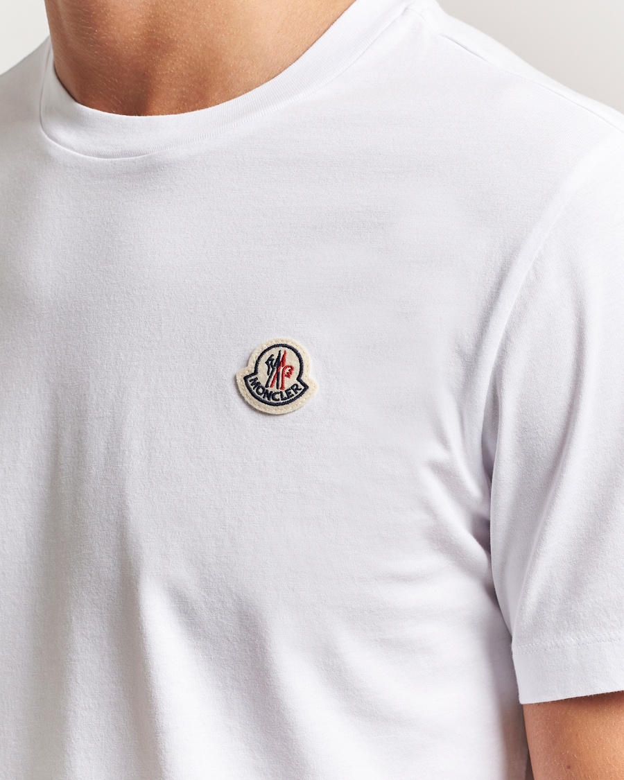 Moncler 3-Pack Logo T-Shirt White at CareOfCarl.com