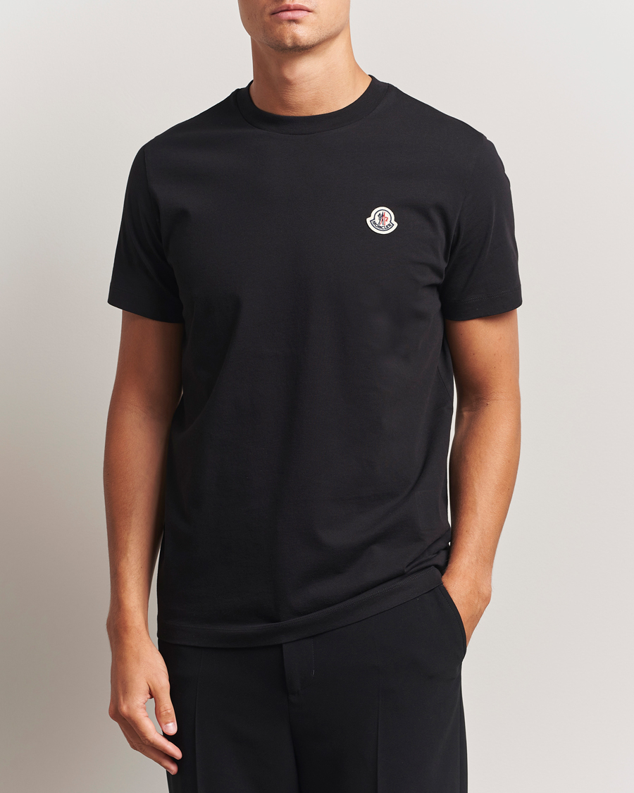 Moncler 3-Pack Logo T-Shirt Black at CareOfCarl.com