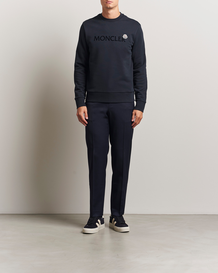 Men | Sweaters & Knitwear | Moncler | Lettering Logo Sweatshirt Navy