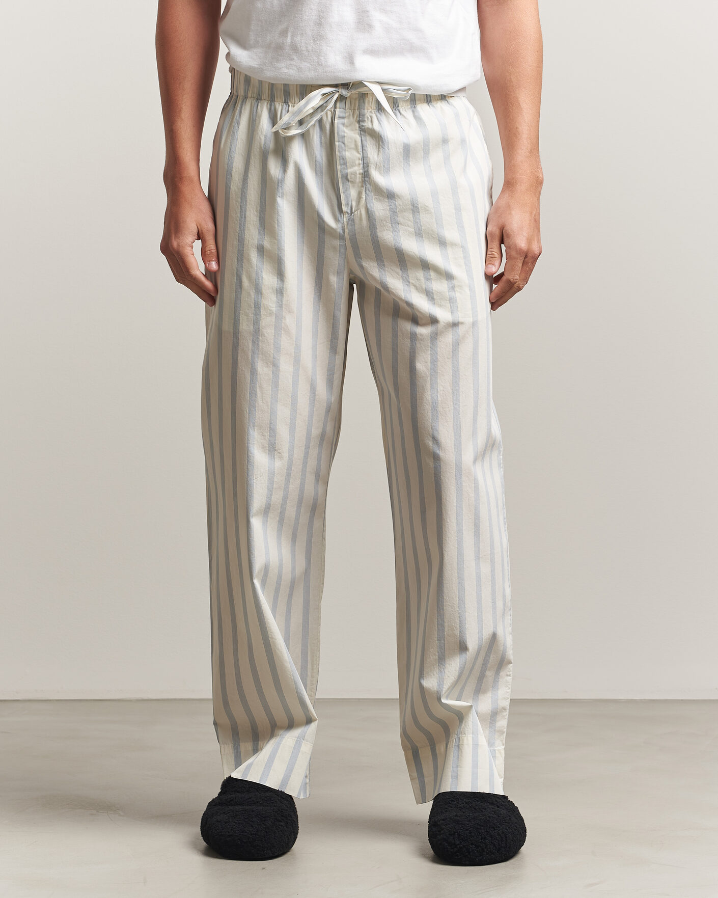 Tekla Poplin Pyjama Pants Needle Stripes at CareOfCarl.com