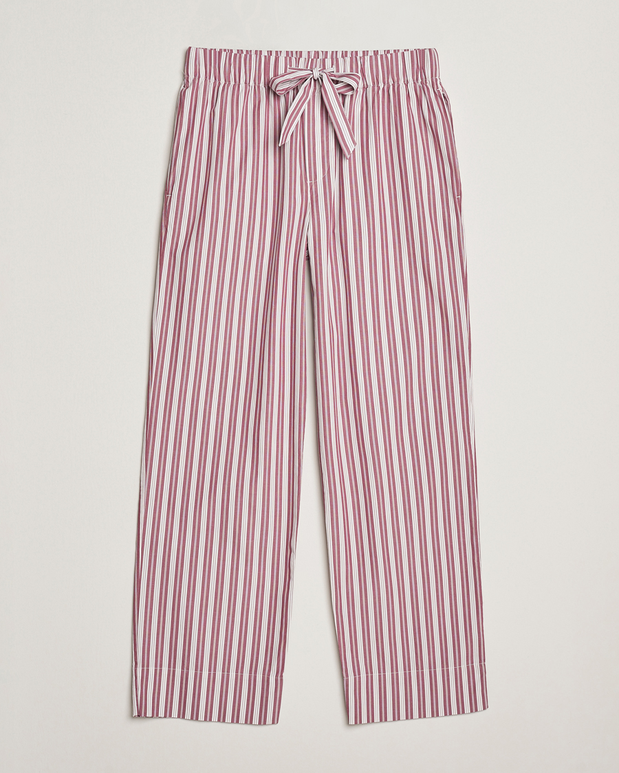 Men | Pyjamas & Robes | Tekla | Poplin Pyjama Pants Rhubarb Stripes