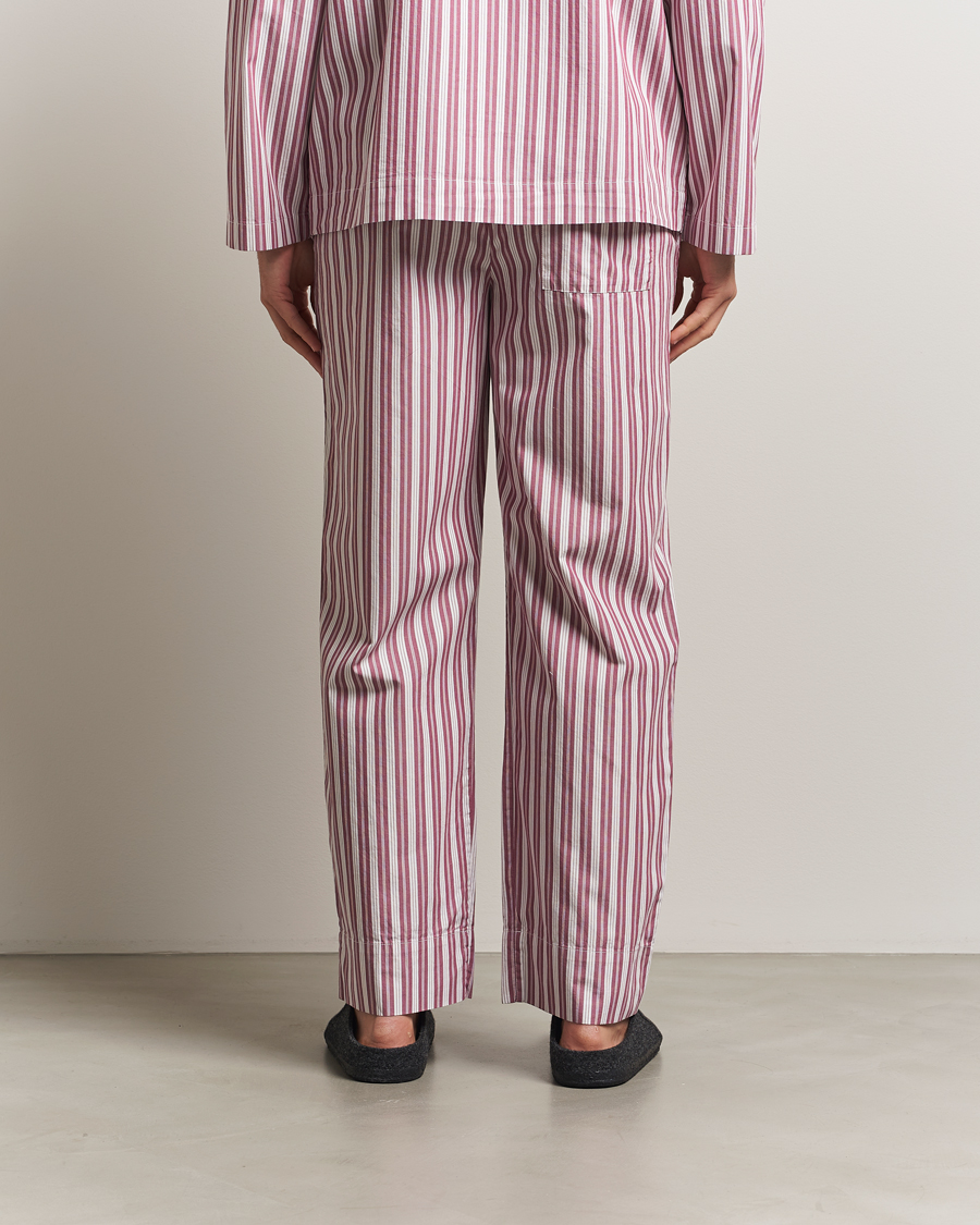 Men | Pyjamas & Robes | Tekla | Poplin Pyjama Pants Rhubarb Stripes