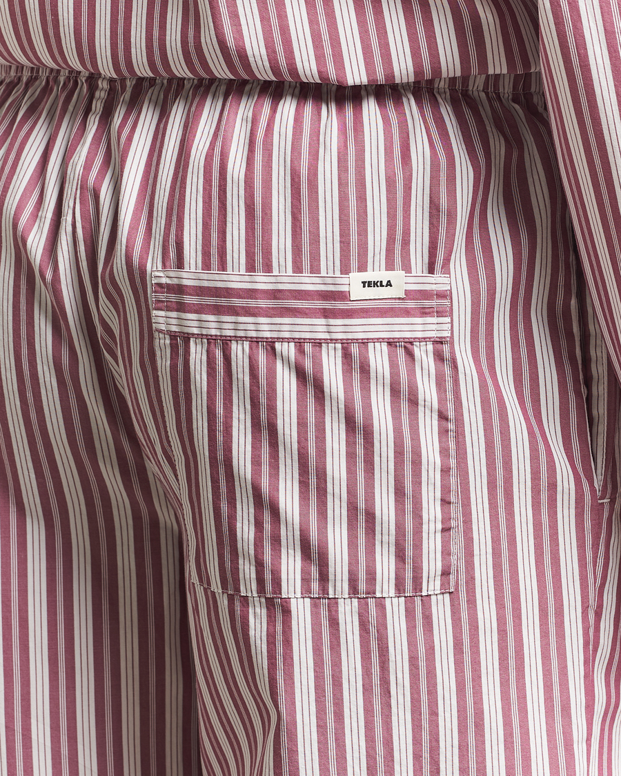 Men | Pyjamas & Robes | Tekla | Poplin Pyjama Pants Rhubarb Stripes
