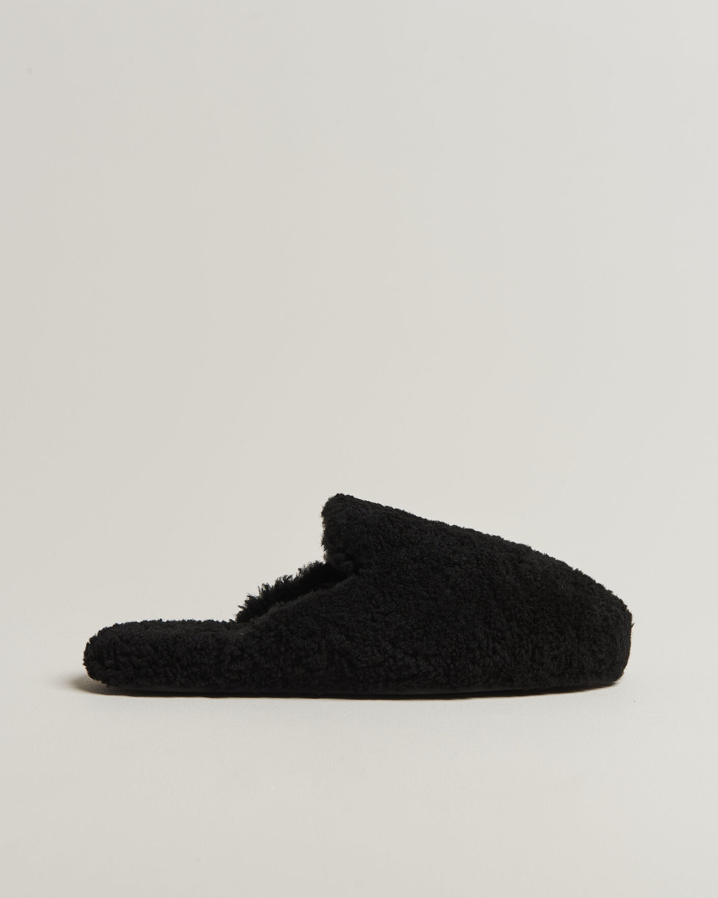 Men | Sandals & Slides | Tekla | Lambswool Shearling Slippers Black