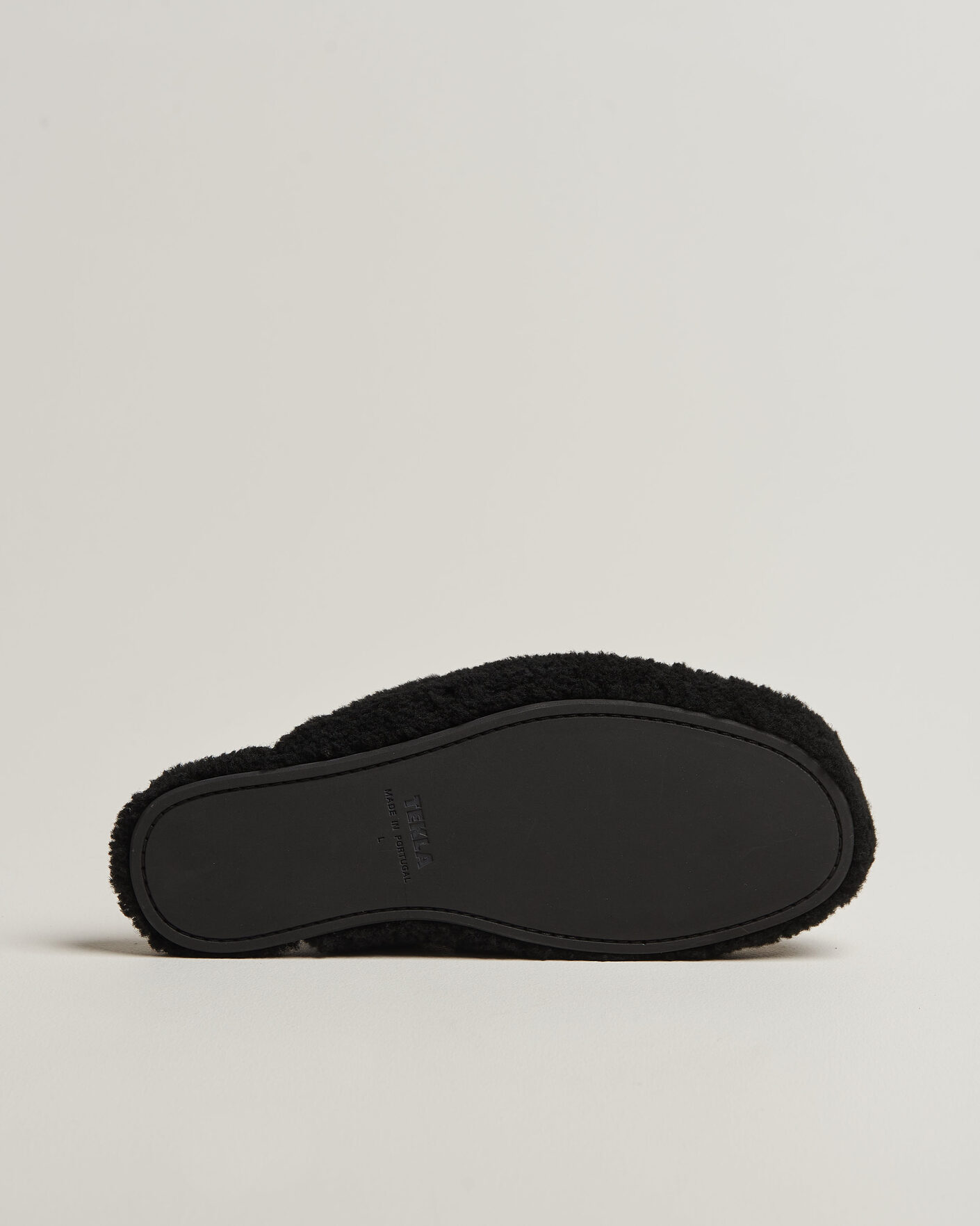 Men | Sandals & Slides | Tekla | Lambswool Shearling Slippers Black