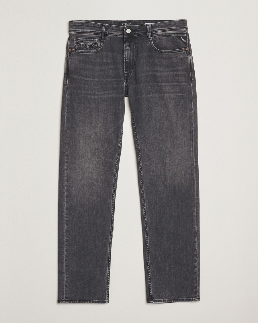 Men | Jeans | Replay | Rocco Comfort Fit Stretch Eco Plus Jeans Washed Black