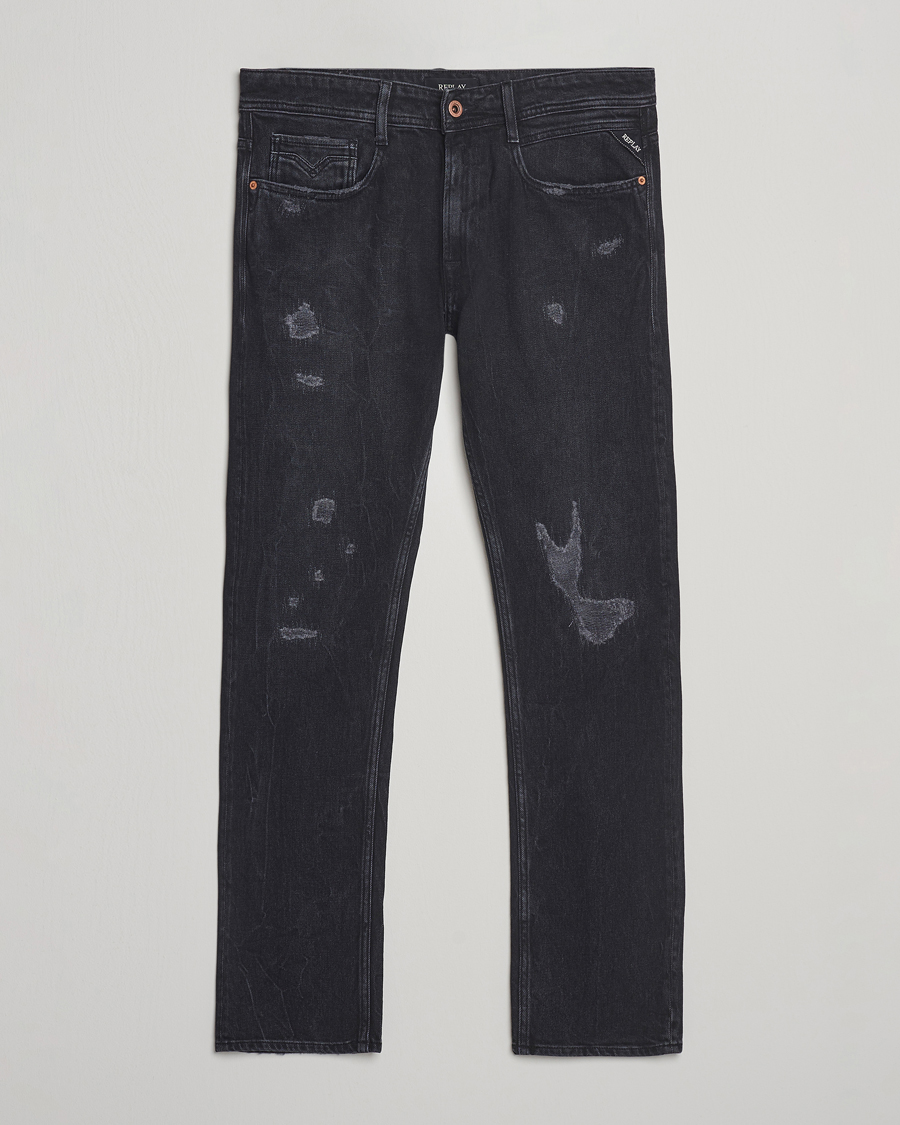 Men | Trousers | Replay | Rocco Comfort Fit Stretch Jeans Washed Black