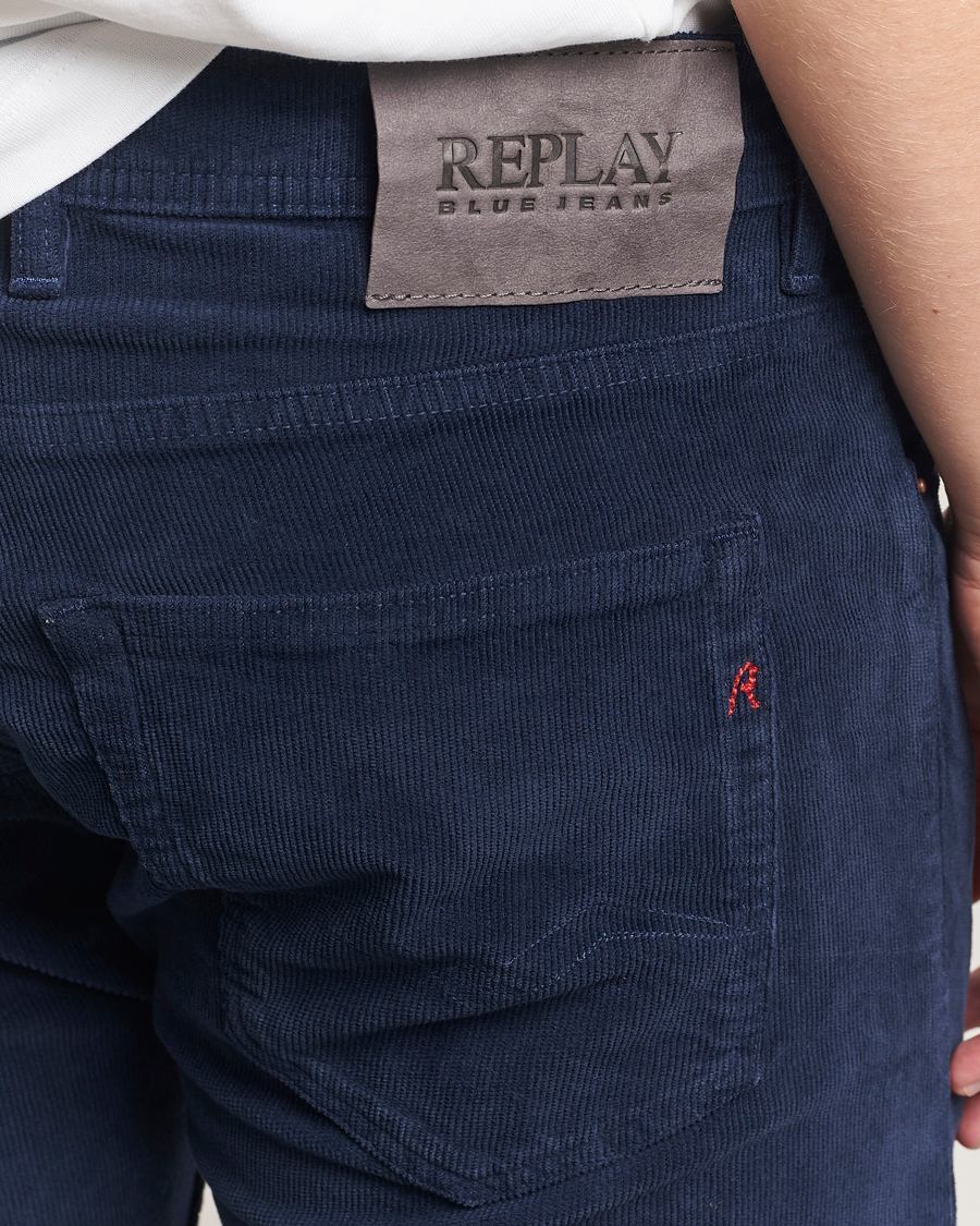Men | Trousers | Replay | Grover Corduroy 5-Pocket Pants Navy