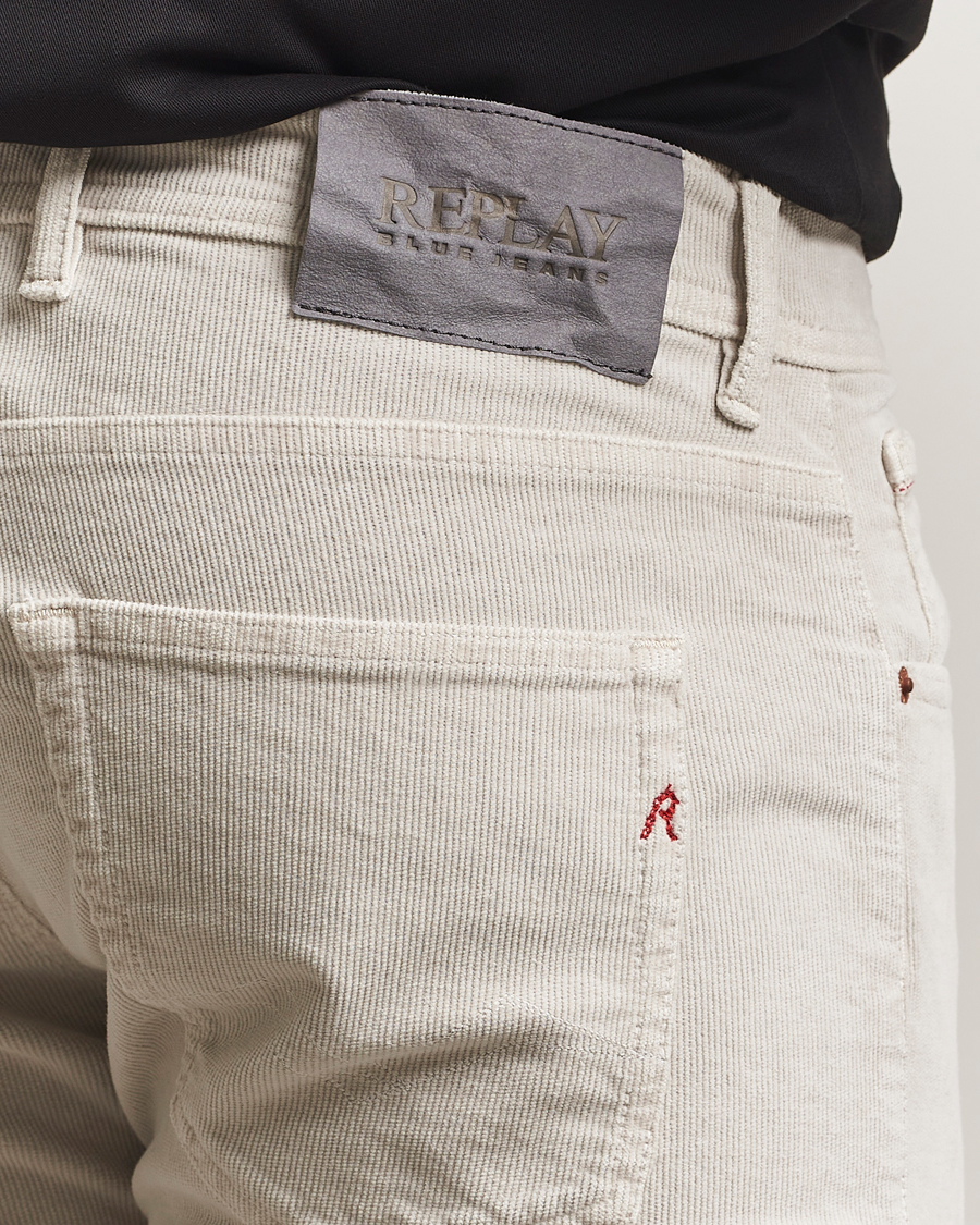 Men | Trousers | Replay | Grover Corduroy 5-Pocket Pants Moon Grey