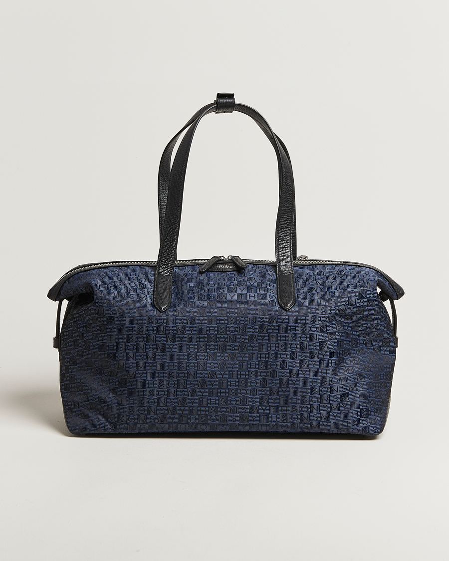 Men | Bags | Smythson | Canvas Stamp Small Travel Bag Navy