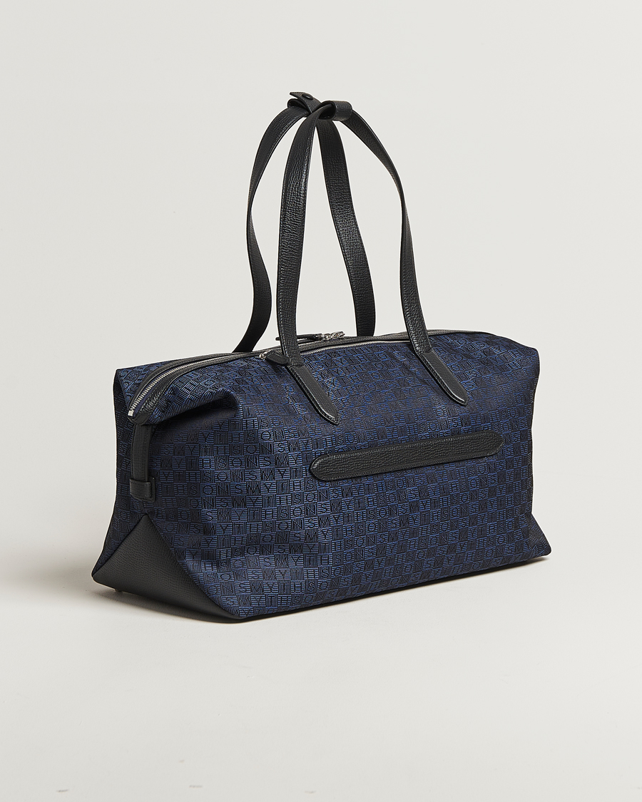 Men | Bags | Smythson | Canvas Stamp Small Travel Bag Navy