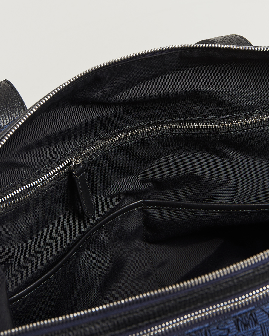 Men | Bags | Smythson | Canvas Stamp Small Travel Bag Navy