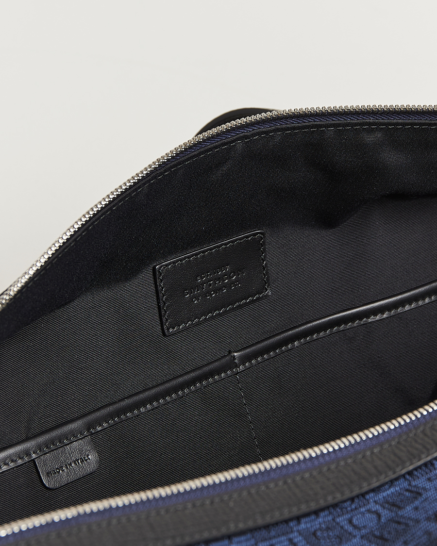 Men | Bags | Smythson | Canvas Stamp Travel Bag Navy