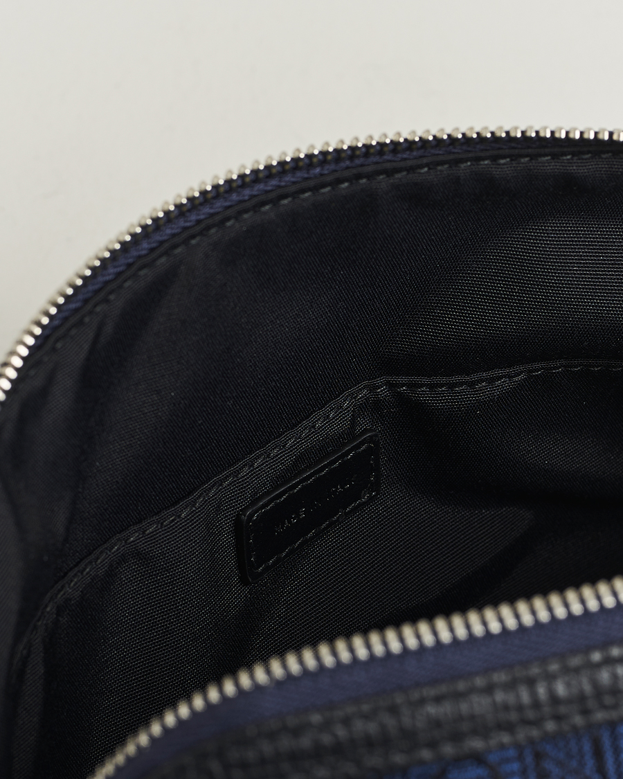 Men | Smythson Canvas Stamp Travel Pouch Navy | Smythson | Canvas Stamp Travel Pouch Navy