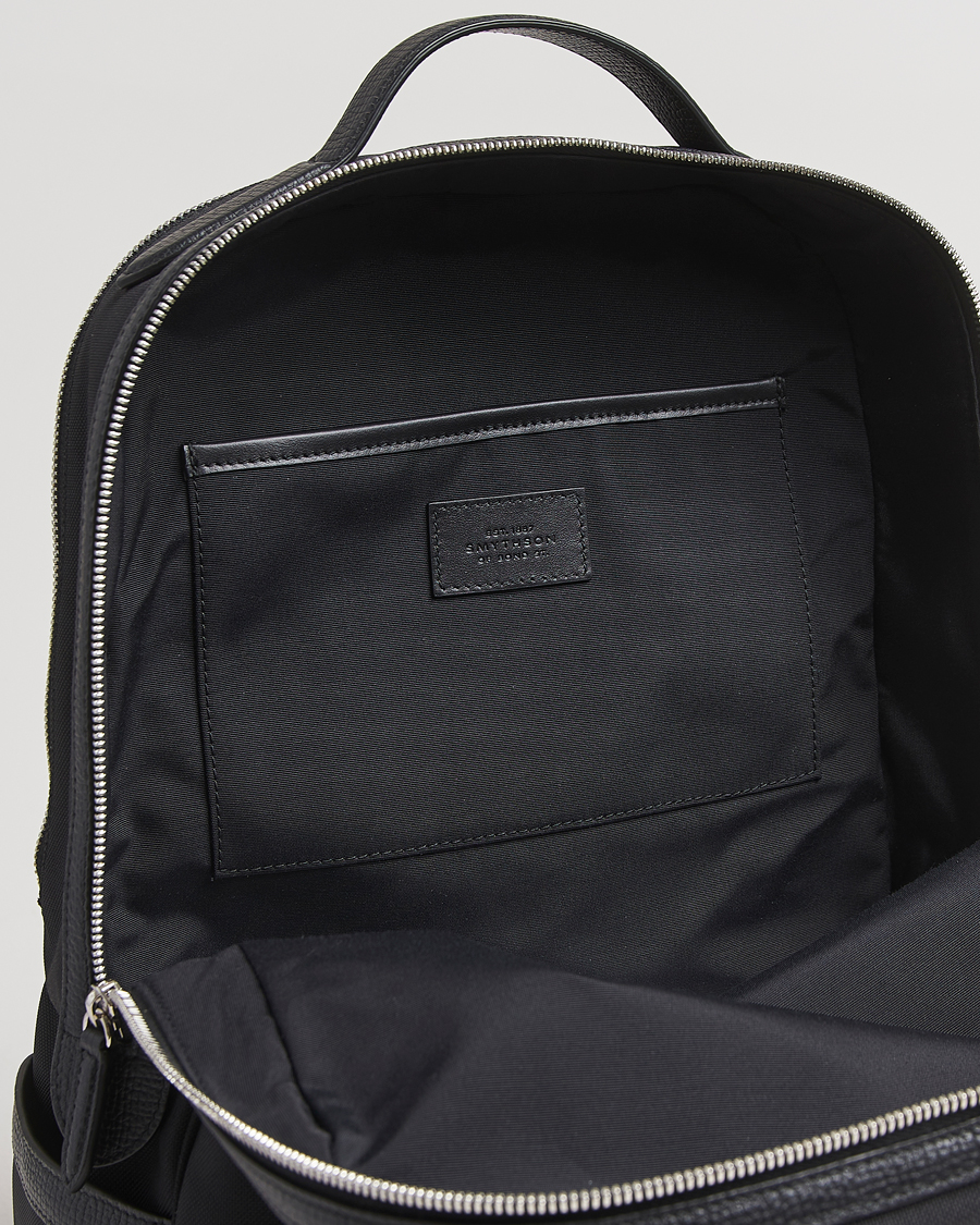 Men | Bags | Smythson | Canvas Norton Backpack Black