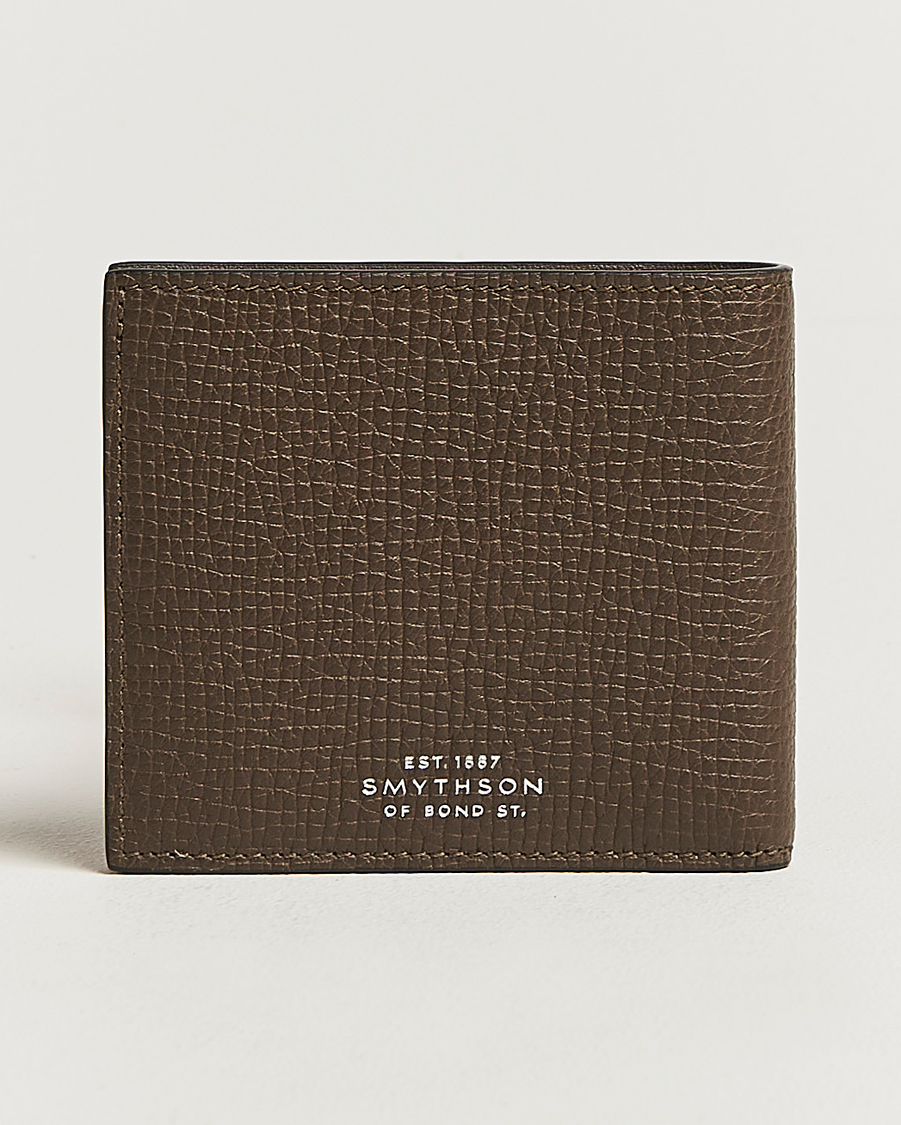 Men | Wallets | Smythson | Ludlow 6 Card Wallet Dark Olive