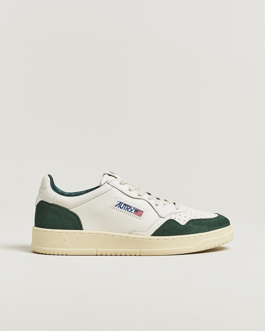 Autry Medalist Low Sneaker White/Bottle Green at CareOfCarl.com