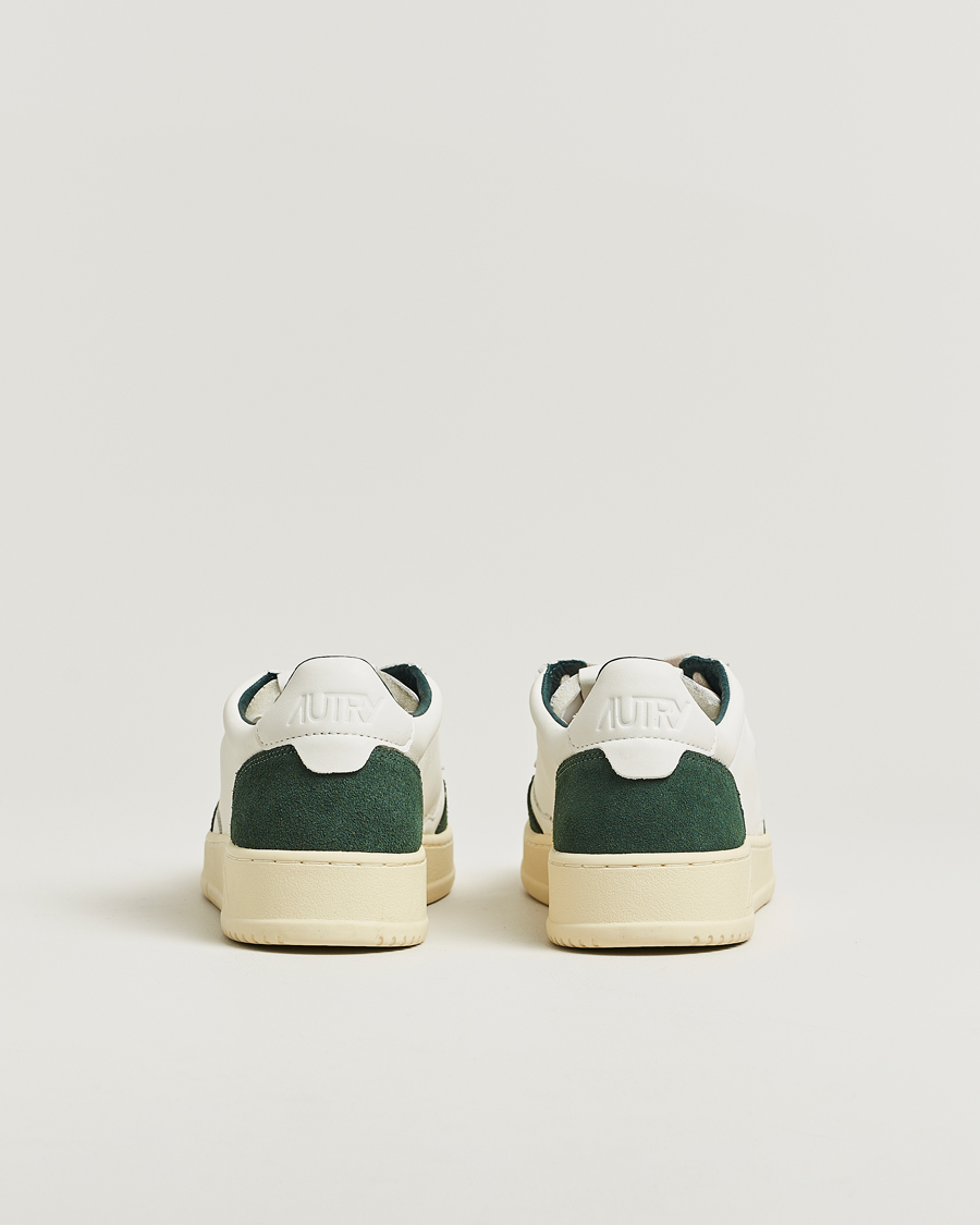 Men | Sneakers | Autry | Medalist Low Sneaker White/Bottle Green
