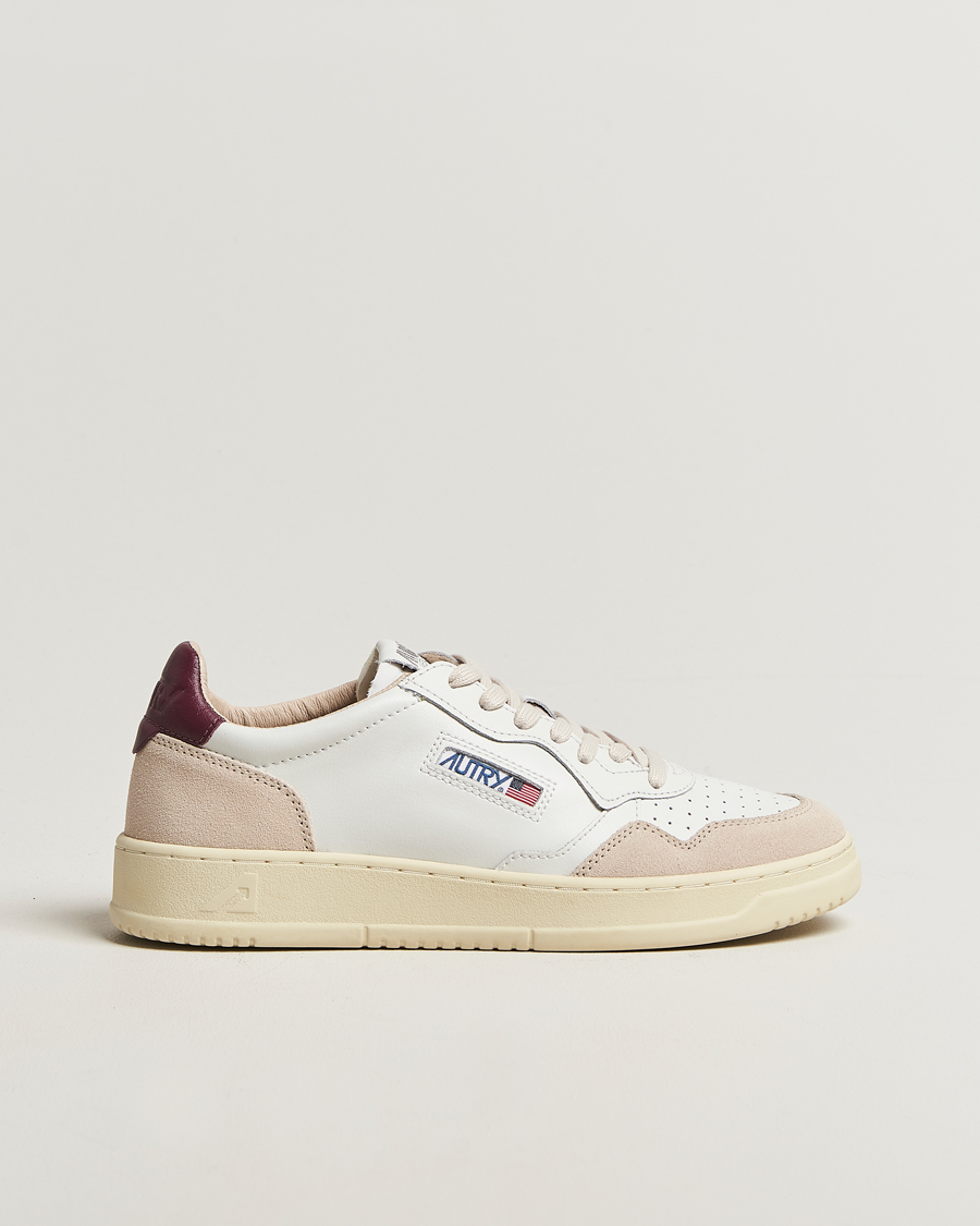 Men | Sneakers | Autry | Medalist Low Sneaker White/Burgundy