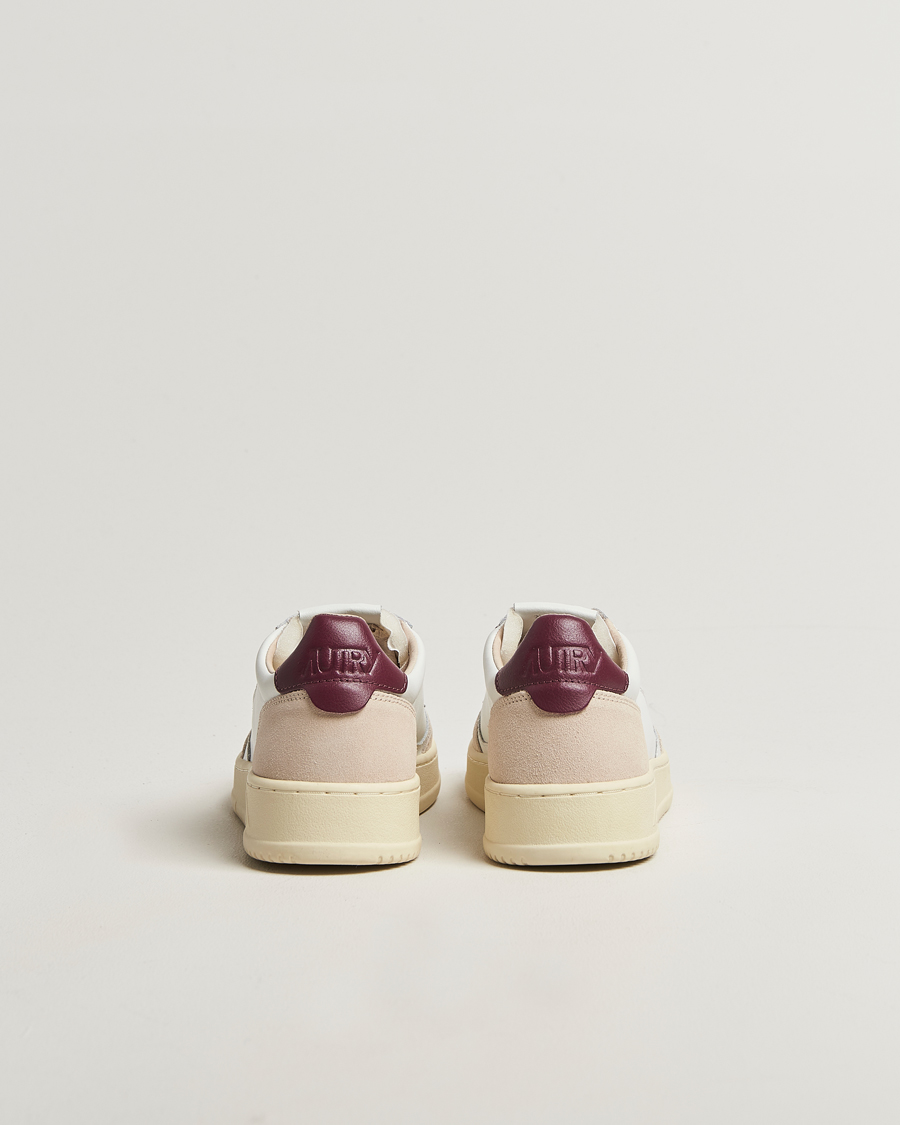 Men | Sneakers | Autry | Medalist Low Sneaker White/Burgundy