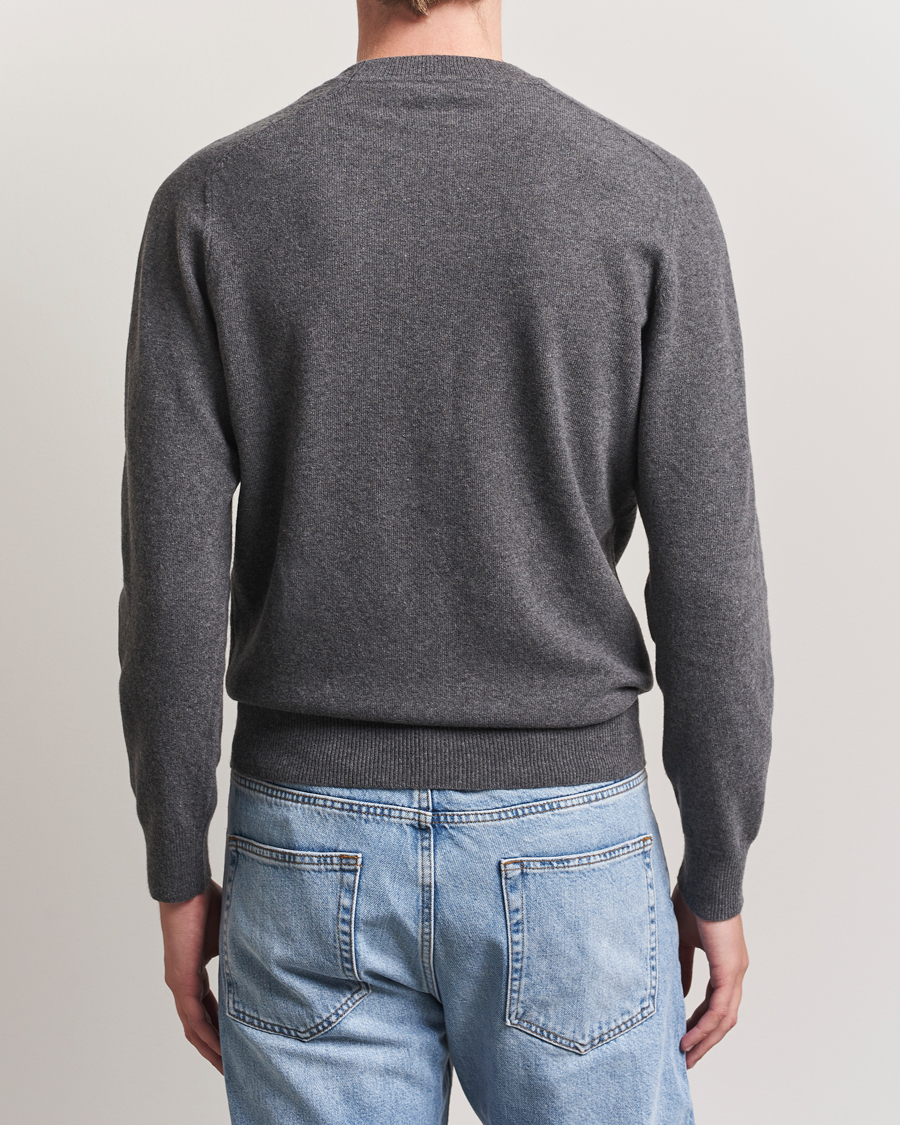 Men | Sweaters & Knitwear | Altea | Wool/Cashmere Crew Neck Pullover Charcoal
