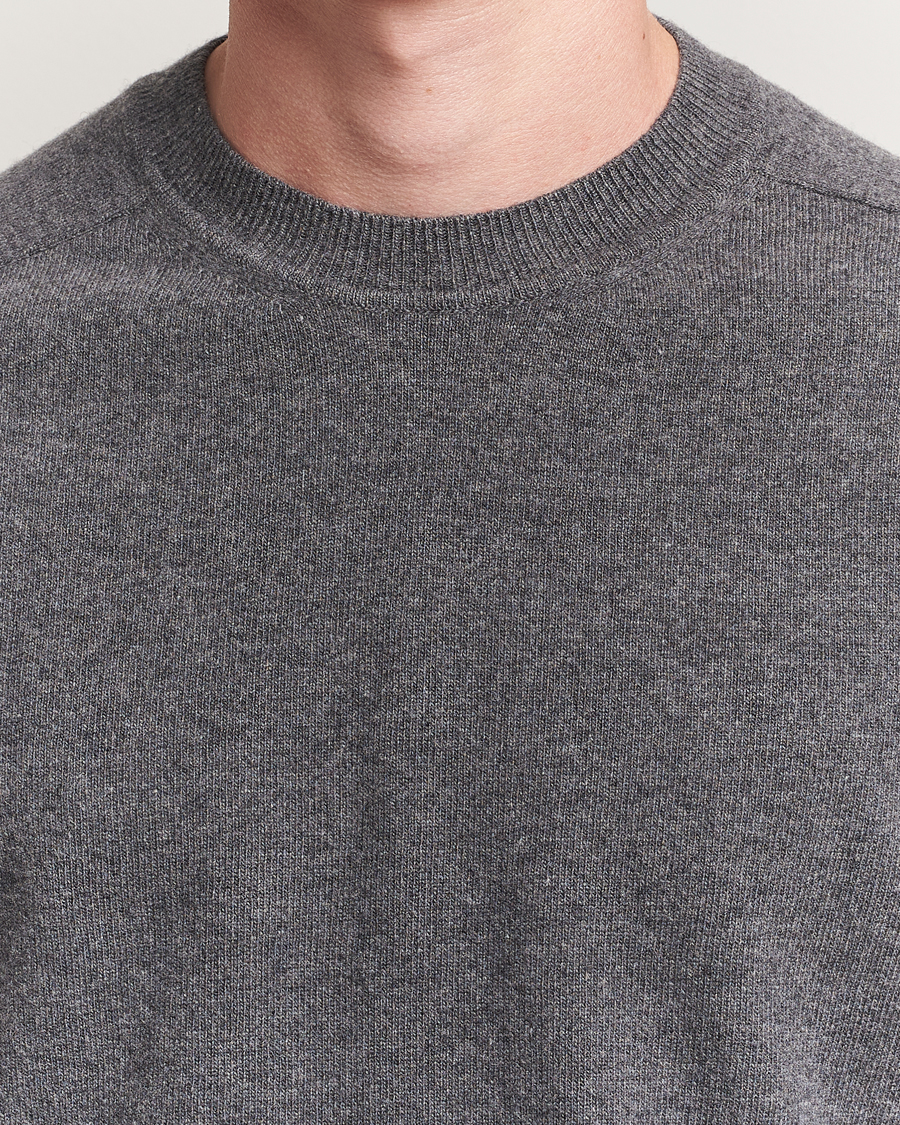 Men | Sweaters & Knitwear | Altea | Wool/Cashmere Crew Neck Pullover Charcoal