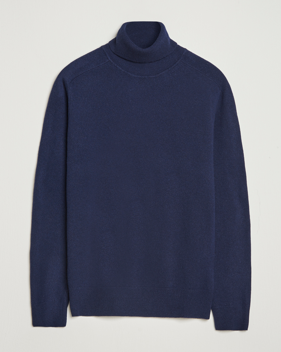 Men | Sweaters & Knitwear | Altea | Wool/Cashmere Rollneck Navy