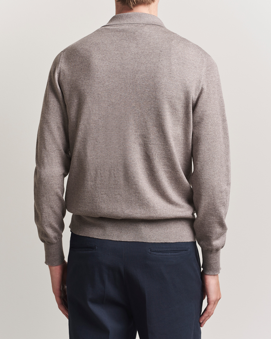 Men | Sweaters & Knitwear | Altea | Merino Wool Cardigan Taupe