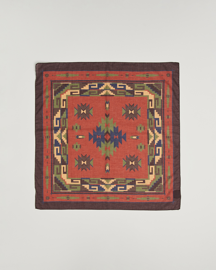 Men | Amanda Christensen Cotton Voilé Printed Bandana Rust | Amanda Christensen | Cotton Voilé Printed Bandana Rust