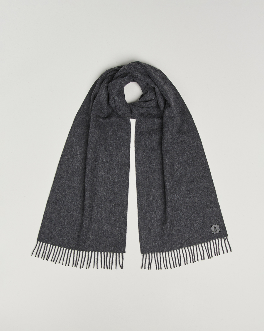 Men | Scarves | Amanda Christensen | Wool Scarf Dark Grey Melange