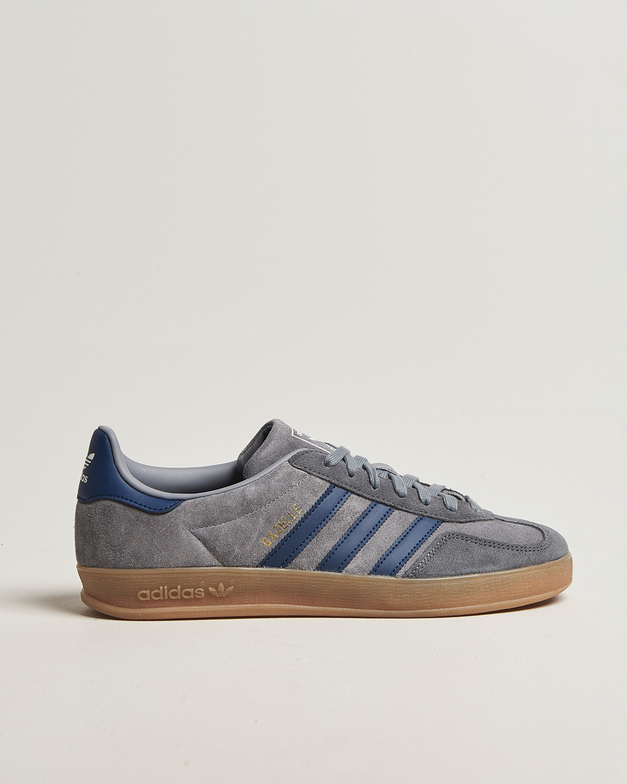 adidas Originals Gazelle Indoor Sneaker Grey/Navy at CareOfCarl.com adidas Originals Gazelle Indoor Sneaker Grey/Navy at CareOfCarl.com
