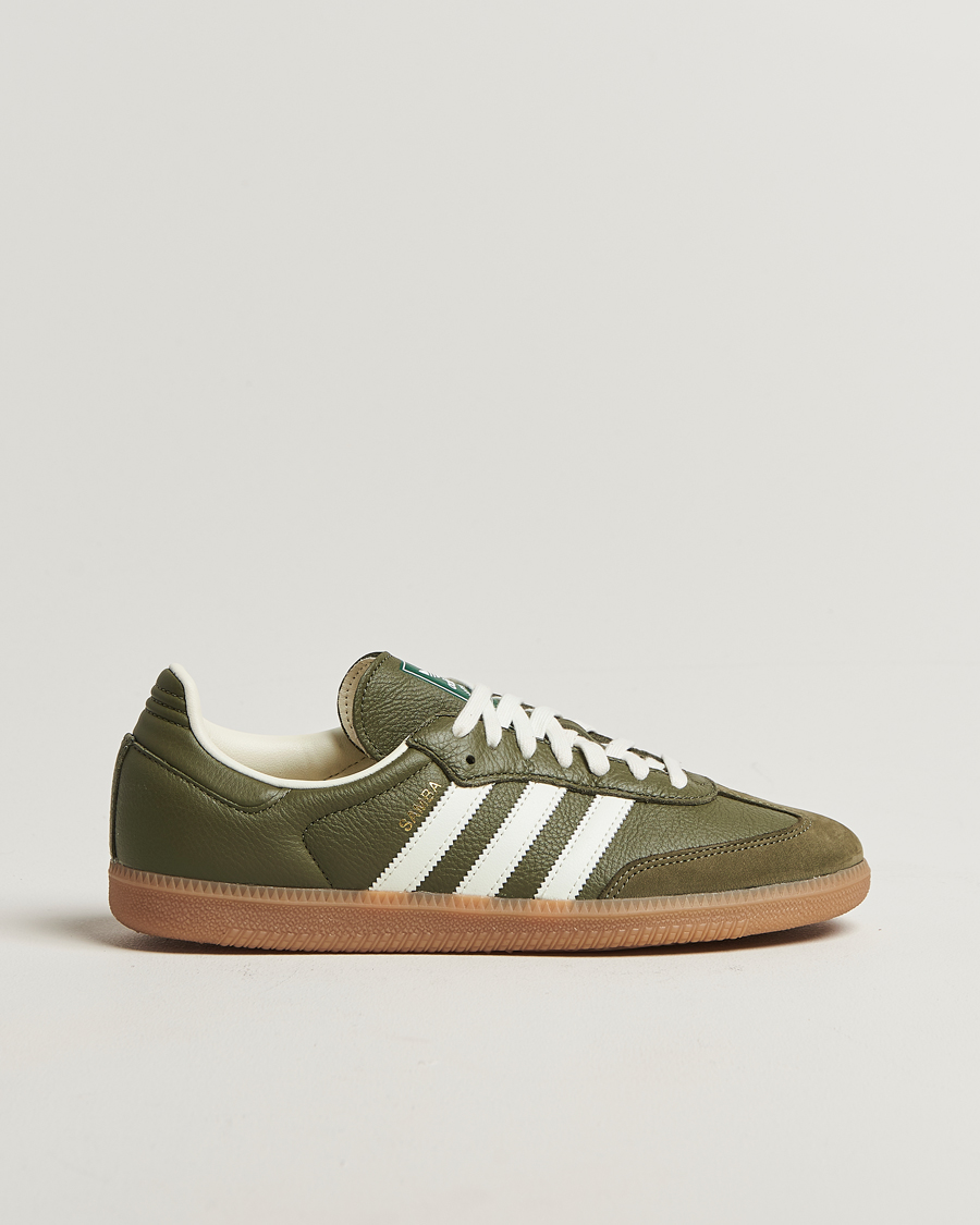 adidas Originals Samba OG Sneaker Khaki Green/Off White at CareOfCarl.com adidas Originals Samba OG Sneaker Khaki Green/Off White at CareOfCarl.com