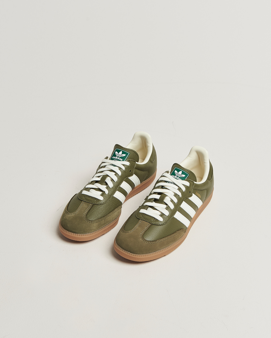 adidas Originals Samba OG Sneaker Khaki Green/Off White at CareOfCarl.com adidas Originals Samba OG Sneaker Khaki Green/Off White at CareOfCarl.com