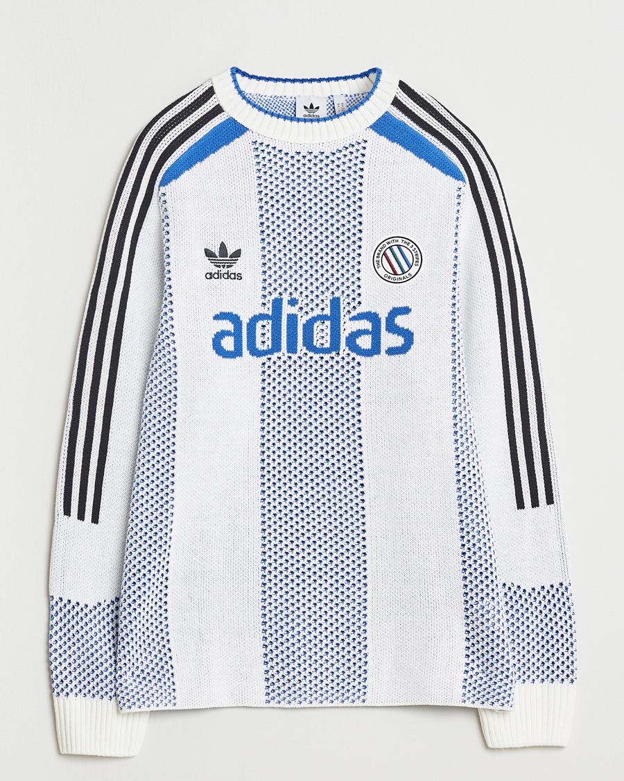 adidas Originals Knitted Football Sweater White at CareOfCarl.com