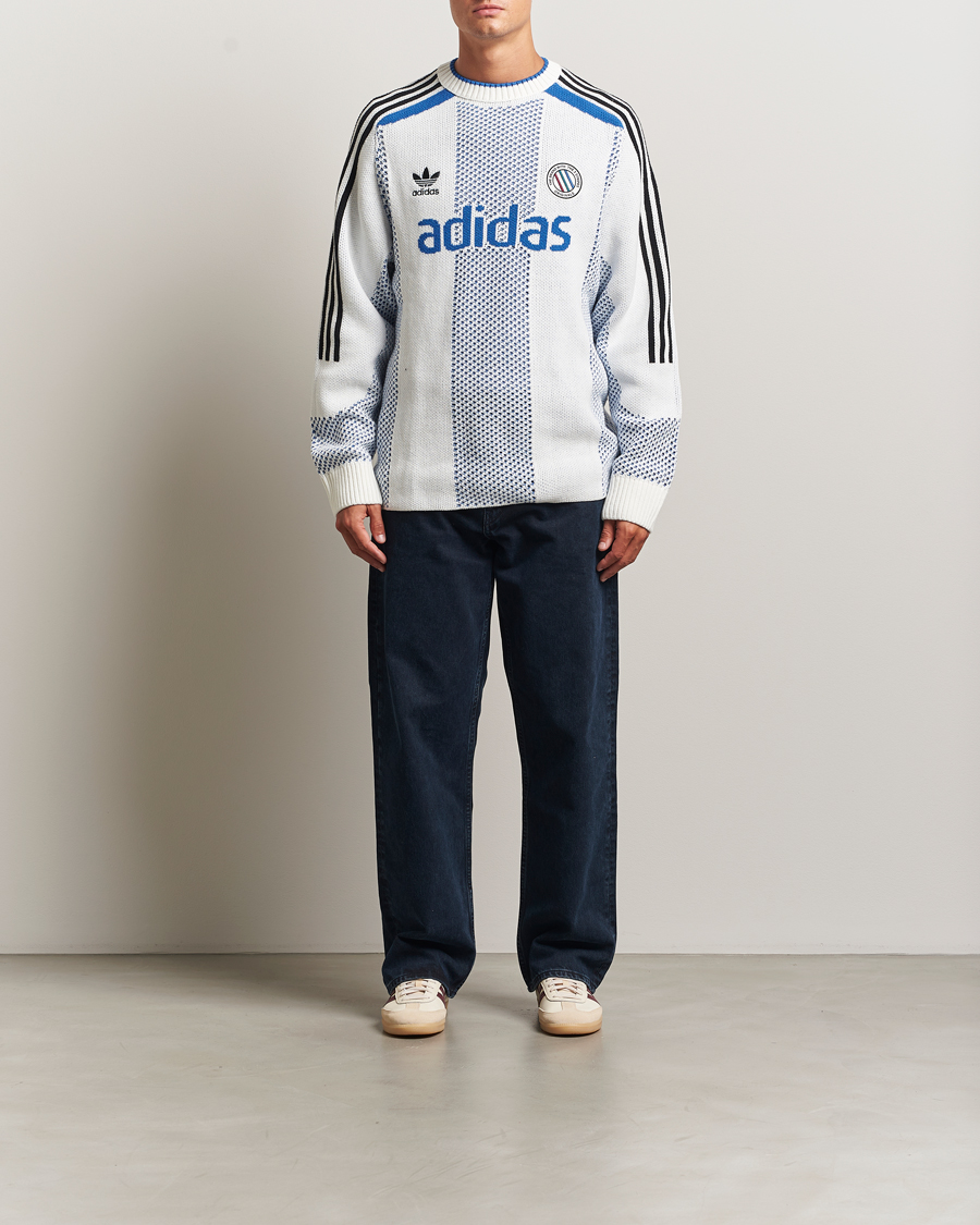 adidas Originals Knitted Football Sweater White at CareOfCarl.com