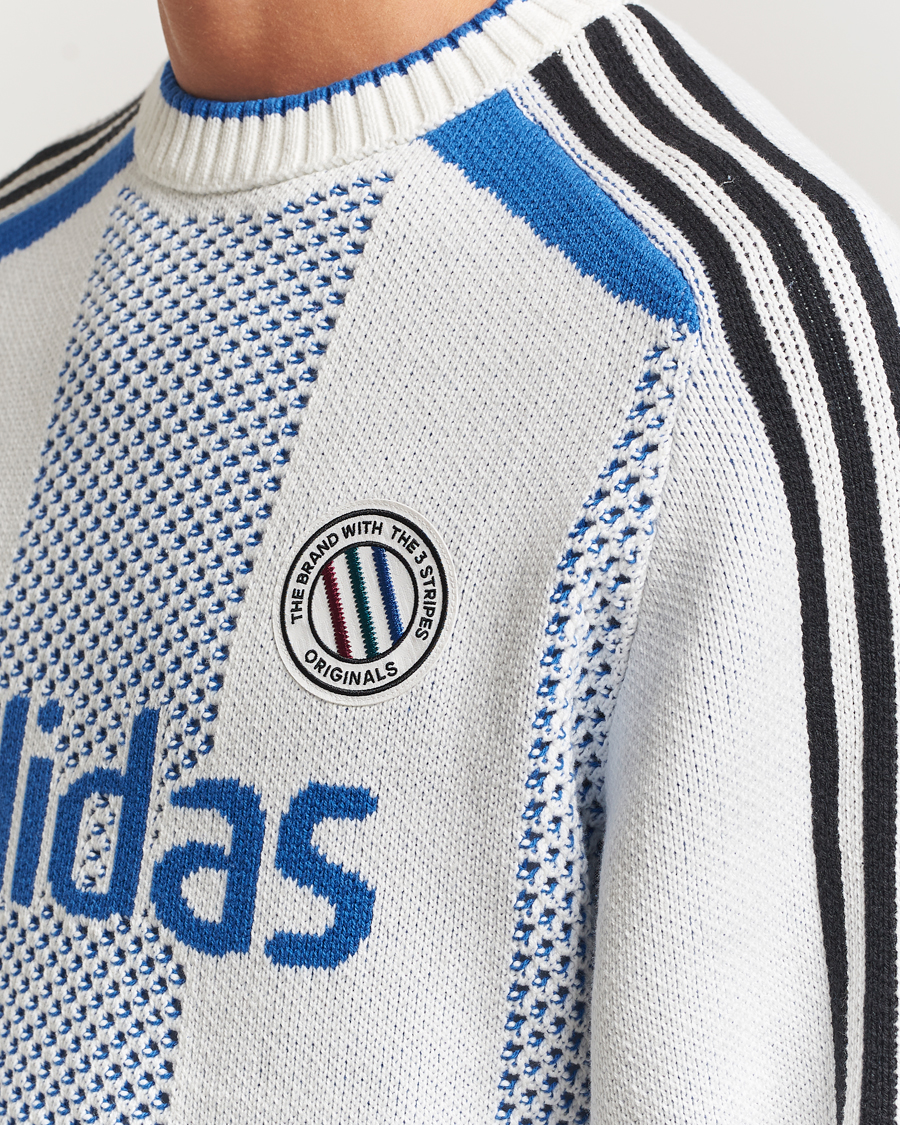 adidas Originals Knitted Football Sweater White at CareOfCarl.com