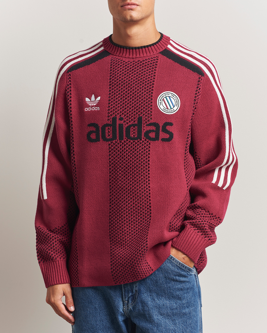 adidas Originals Knitted Football Sweater Legacy Burgundy at