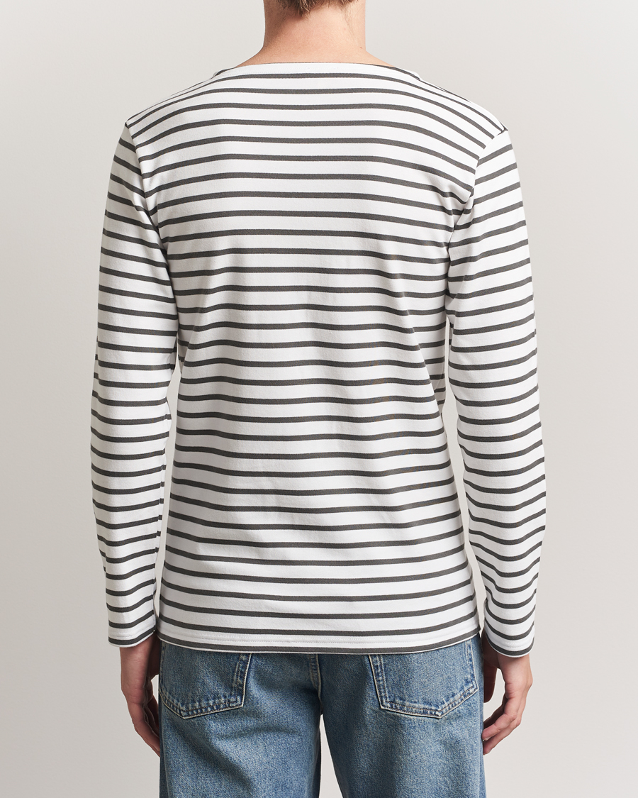Men | T-Shirts | Armor-lux | Houat Héritage Stripe Long Sleeve T-Shirt Milk/Chiméra