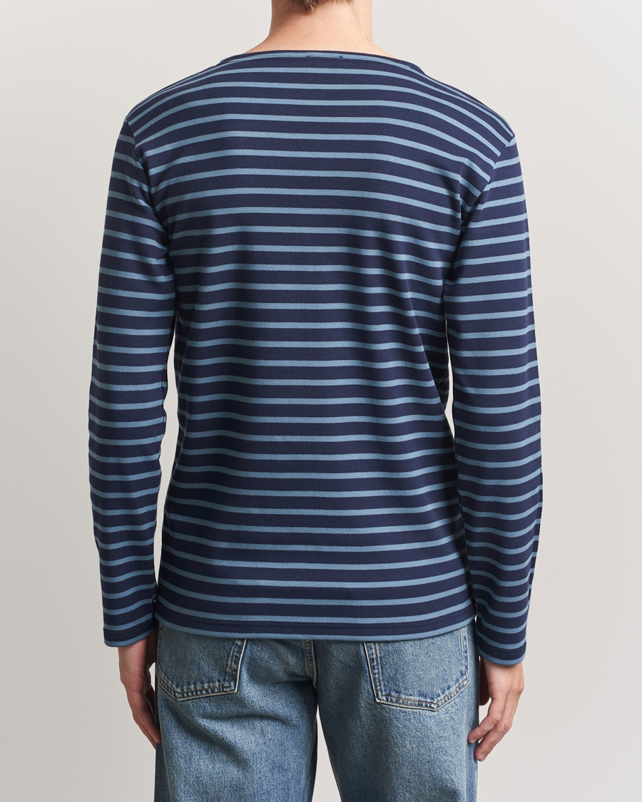 Men | T-Shirts | Armor-lux | Houat Héritage Stripe Long Sleeve T-Shirt Deep Marine/Bluefin