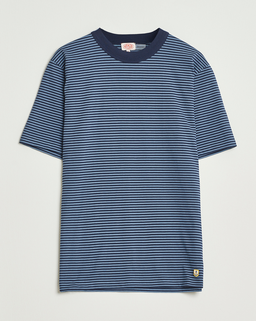 Men | T-Shirts | Armor-lux | Héritage Callac Striped T-Shirt Deep Marine/Bluefin