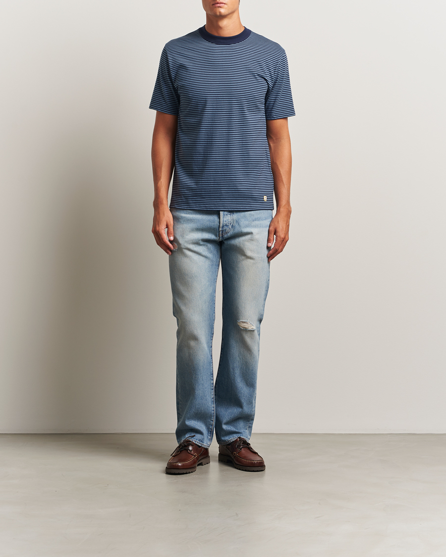 Men | T-Shirts | Armor-lux | Héritage Callac Striped T-Shirt Deep Marine/Bluefin