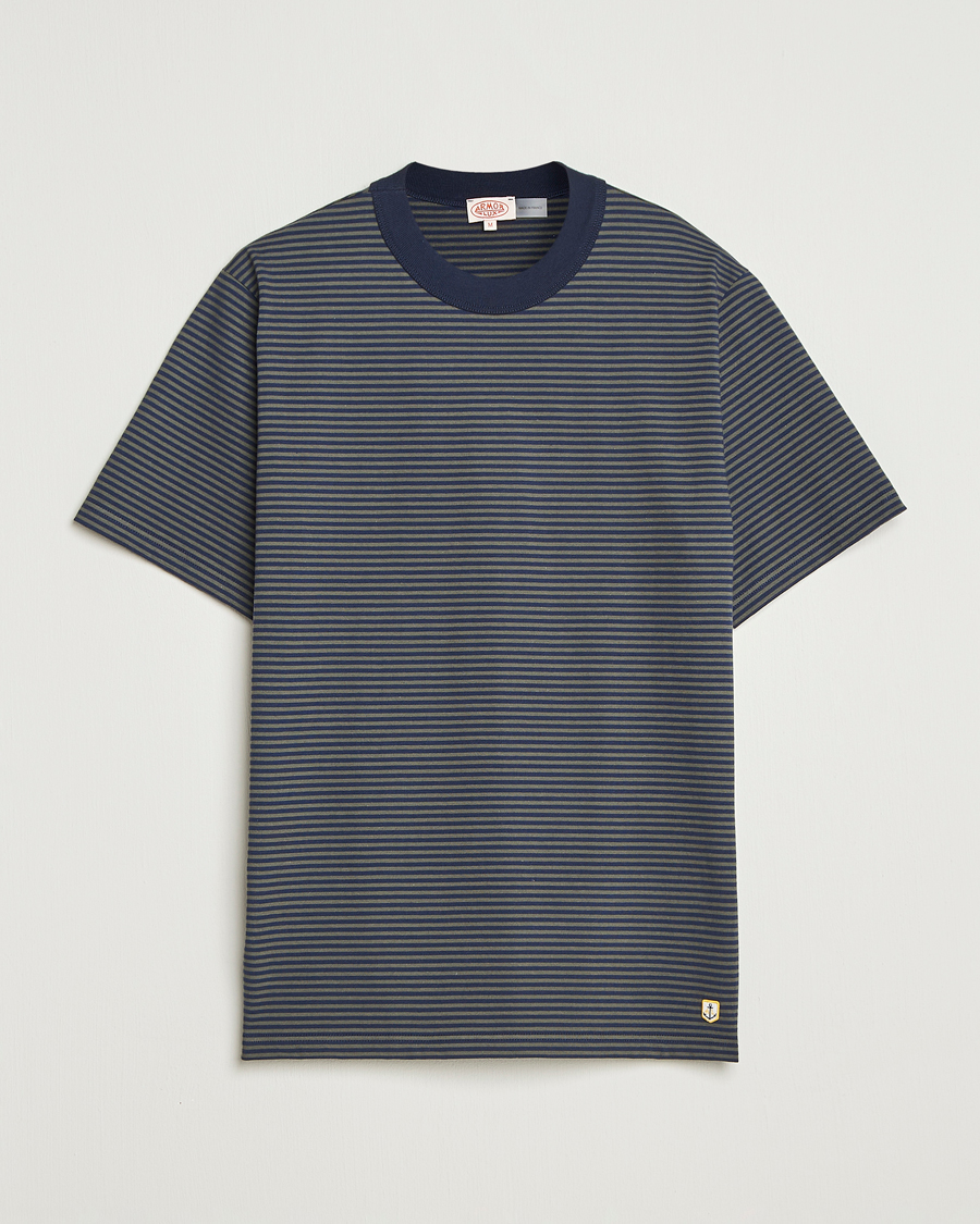 Men | T-Shirts | Armor-lux | Héritage Callac Striped T-Shirt Deep Marine/Chiméra