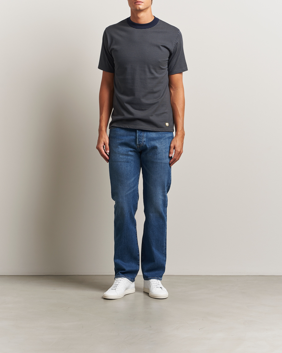 Men | T-Shirts | Armor-lux | Héritage Callac Striped T-Shirt Deep Marine/Chiméra