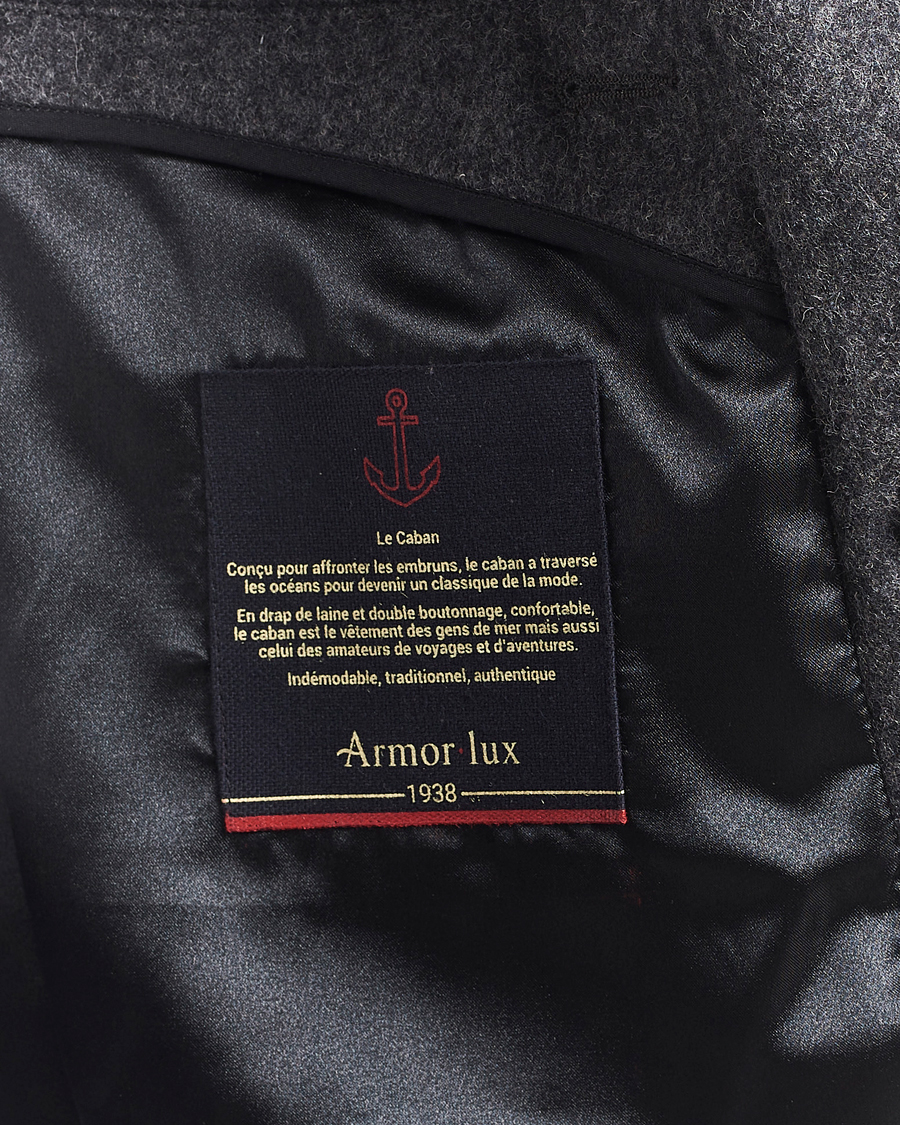 Men | Coats & Jackets | Armor-lux | Kermor Wool Peacoat Grey Melange