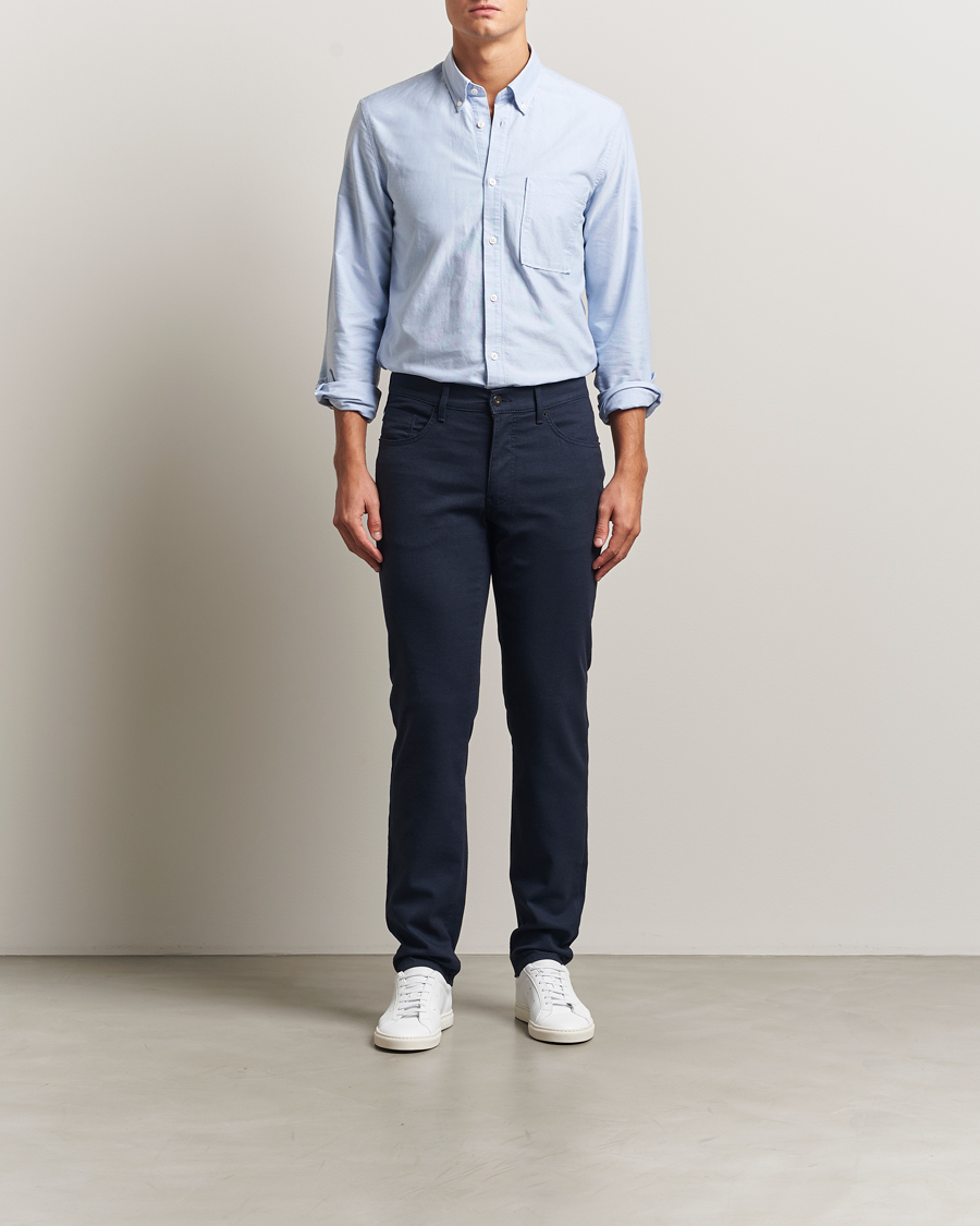 Men | Trousers | Brax | Cadiz Woo.Look 5-Pocket Pants Universe Blue