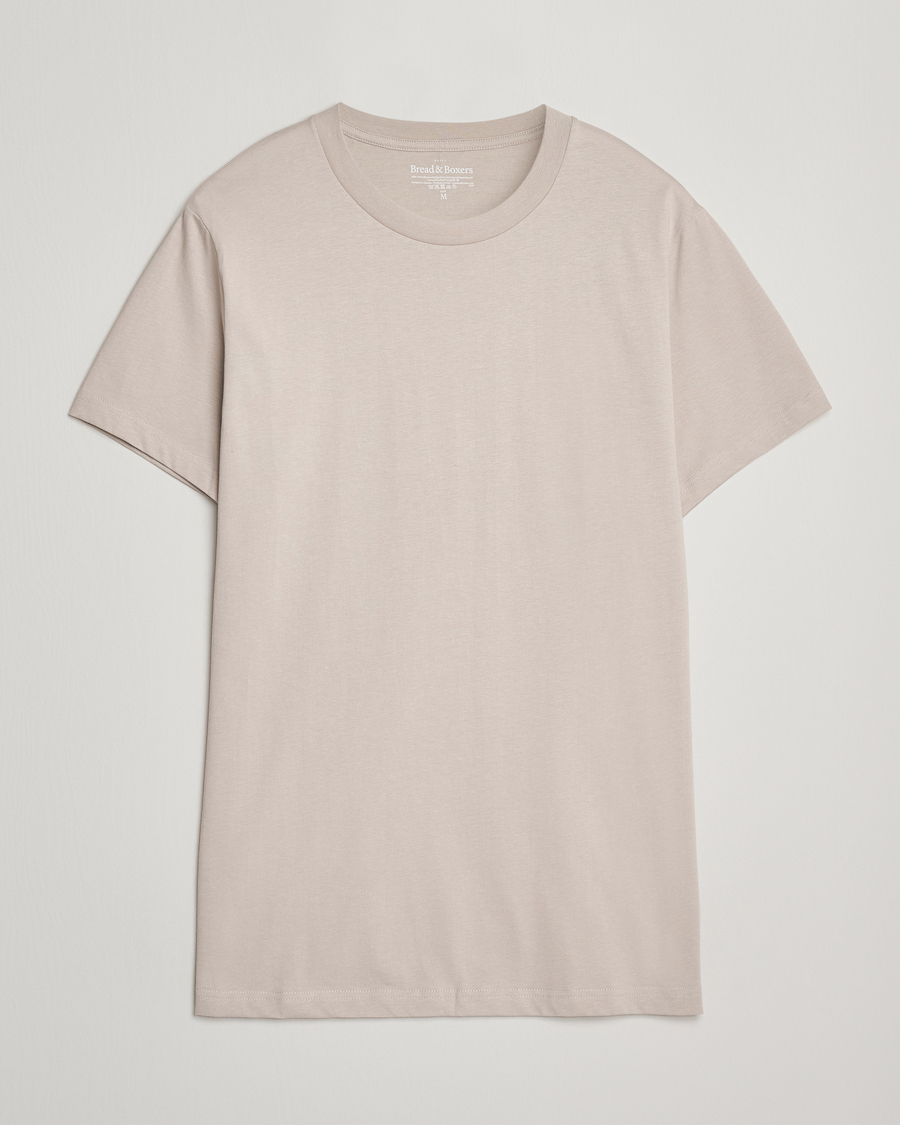 Men | T-Shirts | Bread & Boxers | Crew Neck Regular T-Shirt Greige