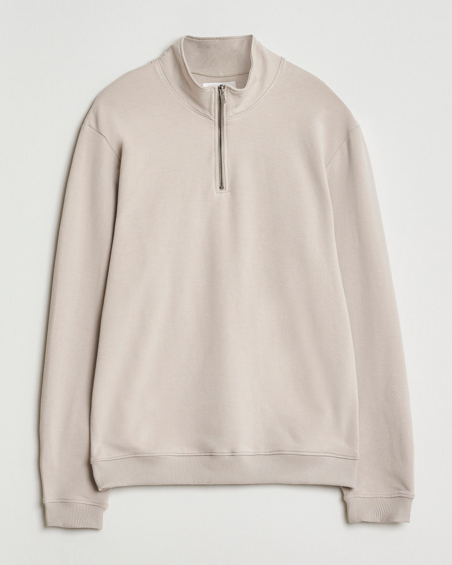 Men | Sweaters & Knitwear | Bread & Boxers | Loungewear Half Zip Greige