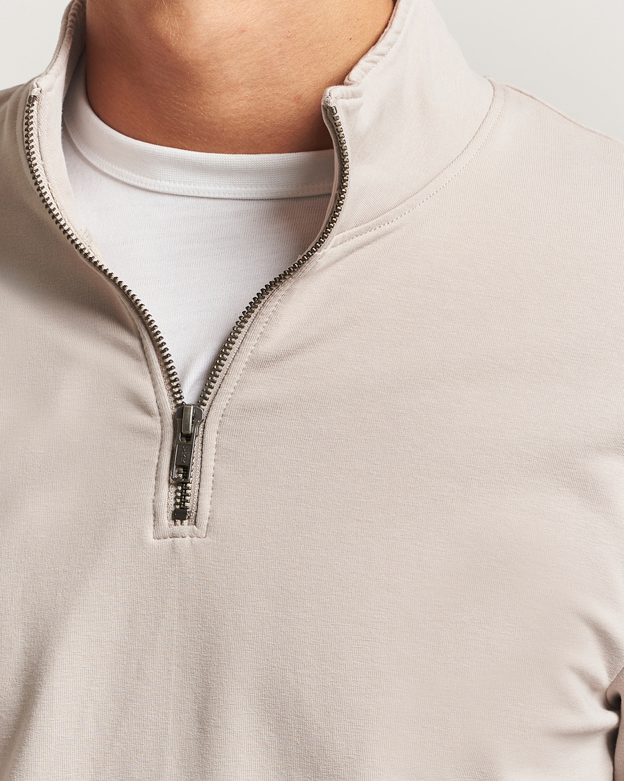 Men | Sweaters & Knitwear | Bread & Boxers | Loungewear Half Zip Greige