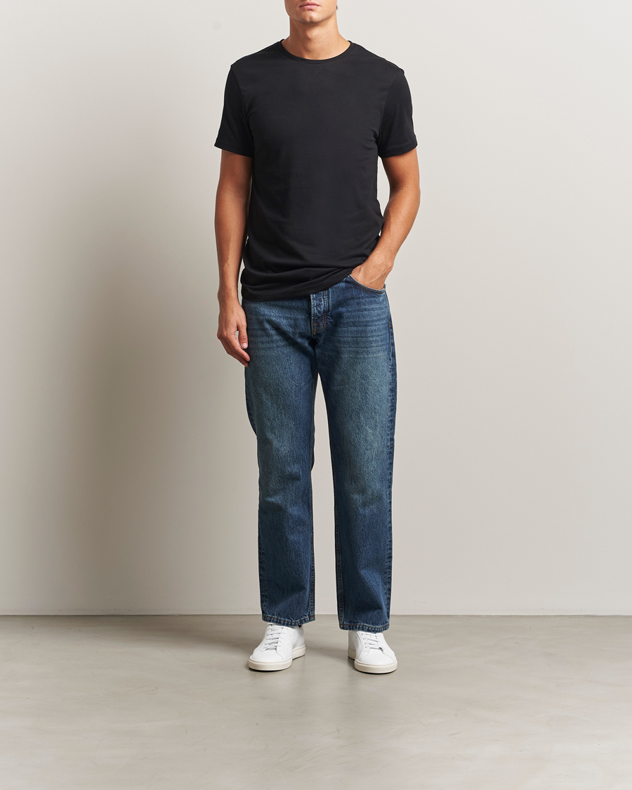 Men | T-Shirts | Bread & Boxers | 2-Pack Lightweight Cotton T-Shirt Black