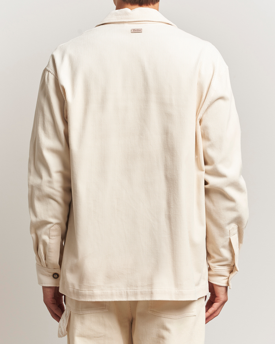 Men | Shirts | Drôle de Monsieur | Corduroy Overshirt Ecru